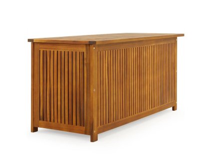Zahradní úložný box s vnitřní plachtou, akátové dřevo 115x50x59cm