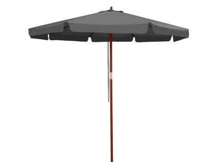 Dřevěný slunečník antracitový Ø330cm UV ochrana 50+ 1