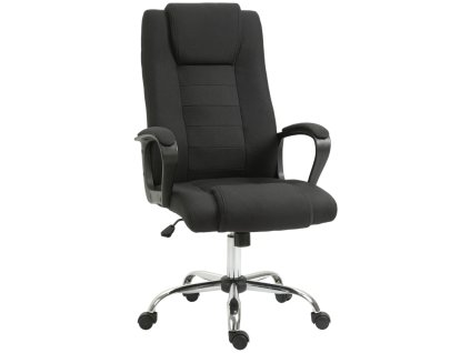 Kancelářská židle s funkcí houpání, ergonomická s opěrkou hlavy, černá 62 x 62 x 110-119 cm