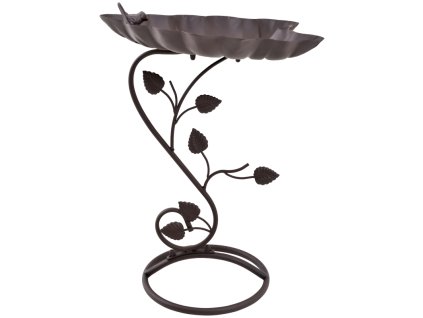 Ptačí koupel / pítko ve tvaru lotosového listu, bronz, výška 54 cm