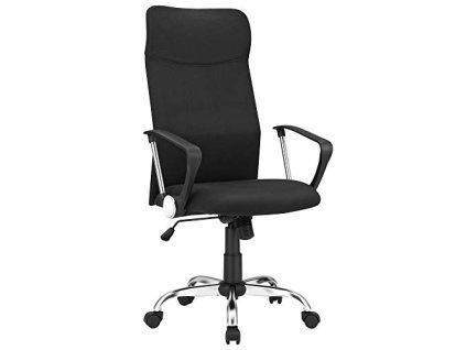 Ergonomická kancelářská židle, látková, černá