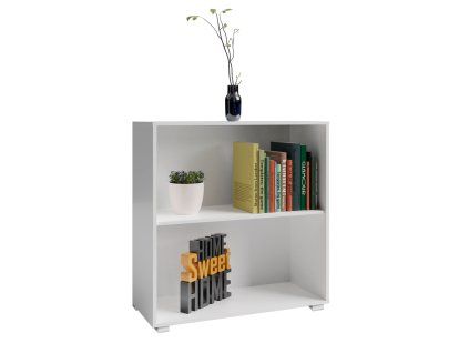 Casaria knihovna bílá 77 x 31 x 60 cm