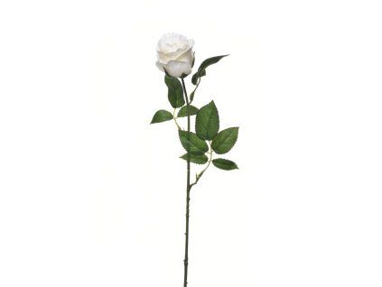 Umělá květina Růže 70 cm, krémová