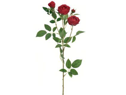 Umělá květina Růže 76 cm, červená