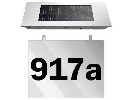 LED solární domovní číslo transparentní