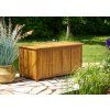 Zahradní úložný box s vnitřní plachtou, akátové dřevo 115x50x59cm