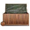 Zahradní úložný box s kolečky a vnitřní plachtou, akátové dřevo 117x52x58,5cm