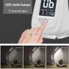 Stolní LED lampa Lilly, nastavitelné rameno, kožený vzhled, bílá