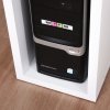 Rohový psací a PC stůl ve tvaru L s knihovnou a zásuvkou 120 x 80 x 164 cm