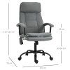 Masážní kancelářská výškově nastavitelná otočná židle, ergonomická, šedá