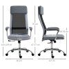 Kancelářská židle ergonomická s opěrkou hlavy, světle šedá+černá 65 x 67 x 119-129 cm