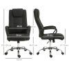 Kancelářská židle s funkcí houpání, ergonomická s opěrkou hlavy, černá 62 x 62 x 110-119 cm