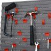 Nástěnný držák nástrojů s 50 háčky a 2 policemi 95,5 x 23 x 53,5 cm