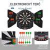 Elektronický terč na šipky s LED displejem vč. 12 šipek, 49 x 55 cm