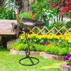 Ptačí koupel / pítko ve tvaru lotosového listu, bronz, výška 54 cm