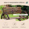 Zahradní designová lavice pro 2 osoby, dřevo masiv, tmavě hnědá, 105,5 x 56 x 79 cm
