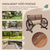 Zahradní designová lavice pro 2 osoby, dřevo masiv, tmavě hnědá, 105,5 x 56 x 79 cm