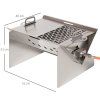 Kempingový plynový BBQ gril, nerezová ocel