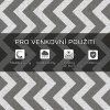 Venkovní voděodolný koberec, oboustranný design, vysoce kvalitní syntetické vlákno, světle šedo-bílý, 121 x 182 cm