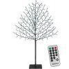 Svítící vnitřní/venkovní LED stromek 220 cm, studená bílá, dálkové ovládání