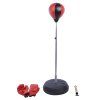 Boxovací sada s rukavicemi a pumpou, výška 125 - 145 cm, červená + černá