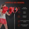 Boxovací sada s rukavicemi a pumpou, výška 125 - 145 cm, červená + černá
