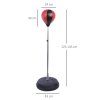 Boxovací sada s rukavicemi a pumpou, výška 125 - 145 cm, červená + černá