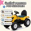 Dětské odrážedlo traktor s přívěsem, žluté