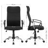 Ergonomická kancelářská židle, látková, černá