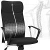 Ergonomická kancelářská židle, látková, černá