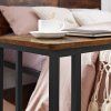 Odkládací stolek na kolečkách, hnědo-černý