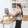 Stolek na notebook do postele, dřevěný, skládací, šířka 55 cm
