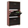 Casaria výklopný botník wenge-černý 115 x 61 x 24 cm