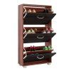 Casaria výklopný botník wenge-černý 115 x 61 x 24 cm
