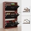 Casaria výklopný botník wenge-černý 115 x 61 x 24 cm