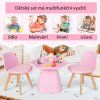 Set dětského stolku s polstrovanými židlemi, plast/dřevo
