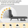 Rozkládací křeslo na spaní, polohovatelné, šedé