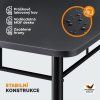Jídelní sestava Leo 5-dílná (stůl a 4 židle) antracitová