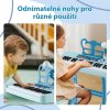 Dětské klávesy s mikrofonem a stoličkou, modré