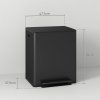 Dvojitý odpadkový koš na tříděný odpad 2x25 l, černý