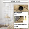 Odkládací stolek se stolní lampou, přírodní-bílá