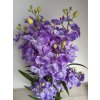 Umělá květina Orchidea v květináč 120 cm, fialová