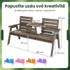Zahradní lavice se skládacím středovým stolkem, 160 cm