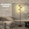 Stojací lampa se 3 samostatně ovládanými svítidly, černá, 169 cm