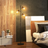 Stojací lampa se 3 samostatně ovládanými svítidly, černá, 169 cm
