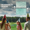 Venkovní voděodolný koberec, oboustranný design, zelený/krémový