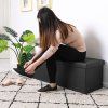 Casaria taburet s úložným prostorem 115 x 38 x 38 cm černý