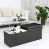 Casaria taburet s úložným prostorem 115 x 38 x 38 cm černý