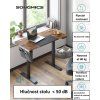 Kancelářský stůl výškově nastavitelný, rustikální, 120 x 60 x 72-120 cm