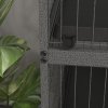 Klec pro hlodavce 5-patrová na kolečkách, šedá